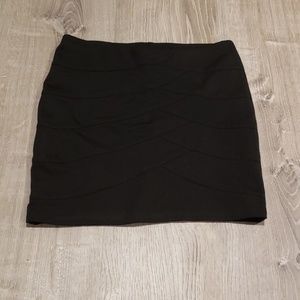 Black mini skirt